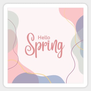 hello spring line design Sticker